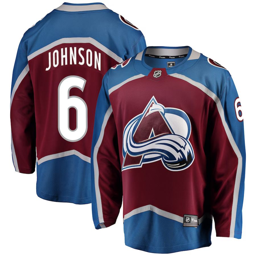 Men Colorado Avalanche 6 Erik Johnson Fanatics Branded Burgundy Breakaway Player NHL Jersey